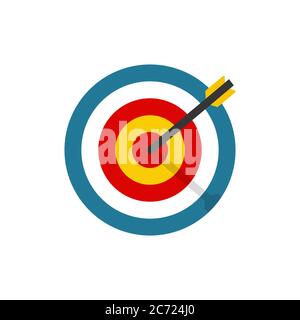 Tir à la cible sur blanc Illustration de Vecteur