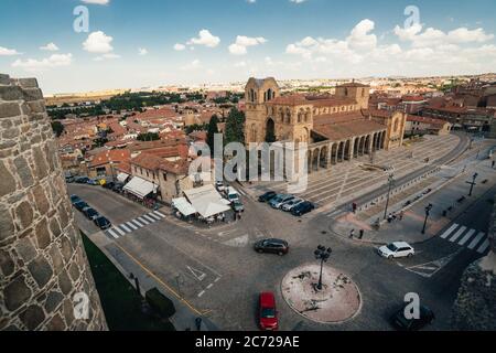 01 octobre 2018 : Avila, Castille et Leon, Espagne. Château médiéval d'Avila de l'intérieur. Banque D'Images