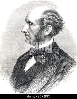 JOHN STUART MILL (1806-1873) économiste politique, philosophe et fonctionnaire anglais Banque D'Images