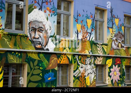 BERLIN, ALLEMAGNE - 11 OCTOBRE 2017 : Street art on the Banque D'Images
