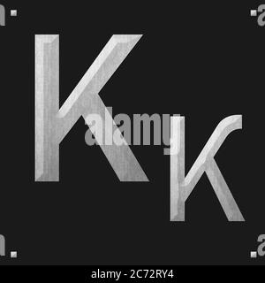 L'alphabet grec de l'éducation de texture de pierre, Kappa Banque D'Images