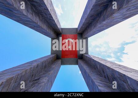 Vue générale du Monument des Martyrs à Çanakkale, Turquie Banque D'Images