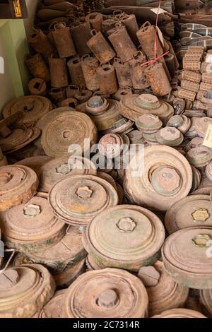 Mines au Musée cambodgien de la Landmine Banque D'Images