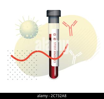 Test sérologique (anticorps) par cellules immunitaires - Illustration comme fichier EPS 10 Illustration de Vecteur