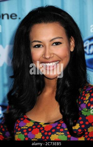 13 juillet 2020 - Naya Rivera, l'actrice la plus connue pour jouer le cheerleader Santana Lopez sur Glee, a été confirmé mort. On croit que Rivera, 33 ans, s'est noyé en nageant dans le lac avec son fils de 4 ans, qui s'est endormi sur son bateau à ponton de location après qu'il était en retard pour le retour. 05 mars 2009 - Los Angeles, CA - Naya Rivera. American Idol Top 12 Party tenu dans la zone. Crédit photo : Byron Purvis/AdMedia/MediaPunch Banque D'Images