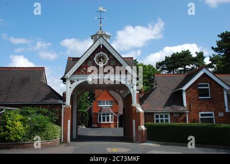 Le stable Yard et Gatehouse à Bletchley Park, Buckinghamshire Banque D'Images