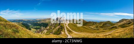 Station de montagne du téléphérique de Sancy, Parc naturel régional des volcans d'Auvergne, massif du Sancy, Auvergne, France Banque D'Images