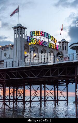 Brighton, Royaume-Uni, 17 octobre 2018 : Brighton's Palace Pier Banque D'Images