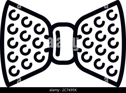 Noeud papillon avec icône. Noeud papillon avec contour icône vecteur pour la conception web isolé sur fond blanc Illustration de Vecteur