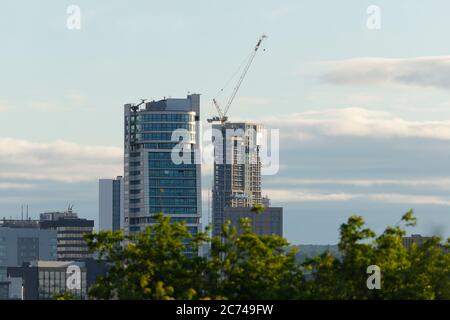 Bridgewater place & Altus House sont les plus hauts bâtiments de Leeds et Altus House est le plus haut bâtiment du Yorkshire Banque D'Images