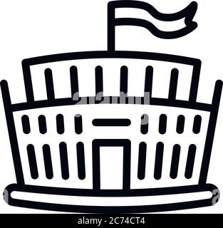 Icône scène Arena. Icône vectorielle de scène d'arène de contour pour la conception Web isolée sur fond blanc Illustration de Vecteur