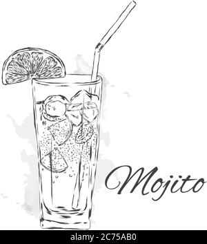 Cocktail multicolore sur fond noir. Illustration vectorielle pour une carte postale ou une affiche. Discothèque ou bar. Été. Illustration de Vecteur