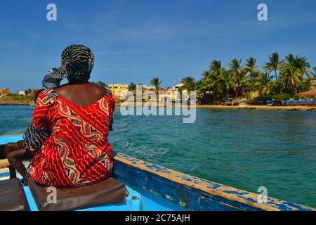 Belle plage sur l'île de Ngor, Sénégal Banque D'Images