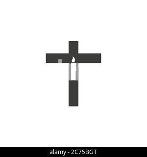 Ensemble d'icônes croisées. Avis nécrologique - cadres art déco avec croix. Grande collection d'éléments de conception de symbole chrétien isolés sur fond blanc. Vecteur Illustration de Vecteur