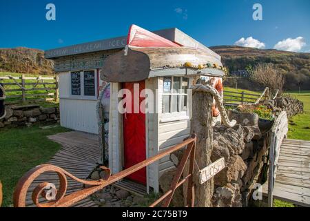 Cabane à crème glacée, Calgary Bay, Calgary, hameau de la côte nord-ouest de l'île de Mull, Argyll et Bute, Écosse, Royaume-Uni. Banque D'Images