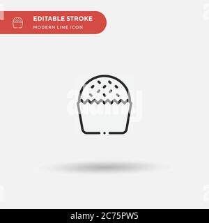 Icône de vecteur simple Brigadeiro. Modèle de conception de symbole d'illustration pour l'élément d'interface utilisateur Web mobile. Pictogramme moderne de couleur parfaite sur contour modifiable. Icônes de Brigadeiro pour votre projet d'entreprise Illustration de Vecteur