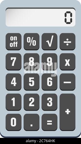 illustration vectorielle simple de calculatrice de poche isolée sur fond blanc Illustration de Vecteur