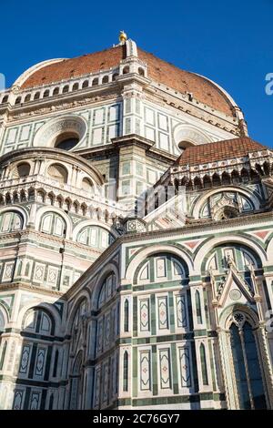 Basilique Santa Maria del Fiore / Basilique de Sainte Marie de la fleur (détail), Florence, Italie. Banque D'Images
