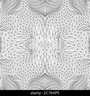 Motif géométrique bas en poly linéaire sans couture Illustration de Vecteur