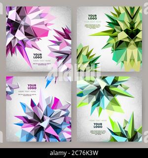 Jeu de cartes abstraites vectorielles modernes Illustration de Vecteur