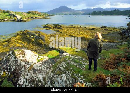 Entrée de la rivière Kenmare près de Ardgroom sur l'anneau de Beara, comté de Kerry, sud-ouest de l'Irlande Banque D'Images