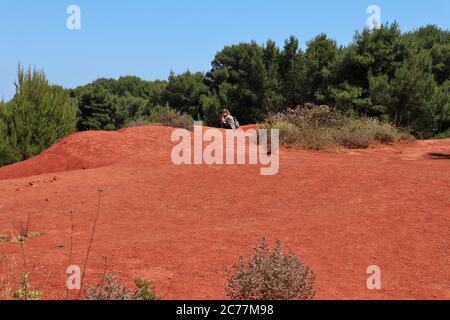 Otrante - Tutista à pausa alla cava di bauxite Banque D'Images