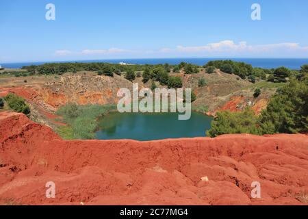 Otranto - Panorama dall'alto della cava di bauxite Banque D'Images