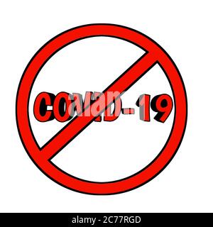 Covid-19, illustration du coronavirus, arrêter l'illustration 3d COVID-19. Banque D'Images