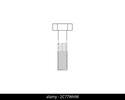 Boulons, icône d'outil. Illustration vectorielle, conception plate. Illustration de Vecteur