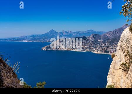 Mediterranean Resort Calpe Costa Blanca près de Valence en Espagne, l'Europe de l'Ouest Banque D'Images