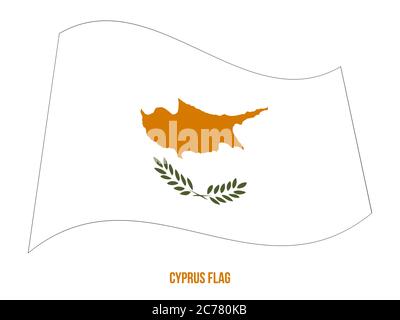 Chypre Drapeaux Vector Illustration sur fond blanc. Chypre drapeau national. Illustration de Vecteur