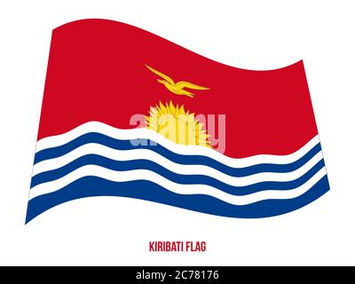 Drapeau Kiribati Vector Illustration sur fond blanc. Kiribati drapeau national. Illustration de Vecteur