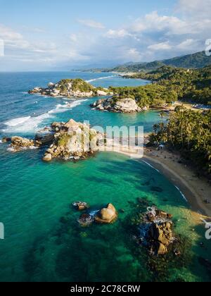 Parc national de Tayrona, département de Magdalena, Caraïbes, Colombie, Amérique du Sud Banque D'Images