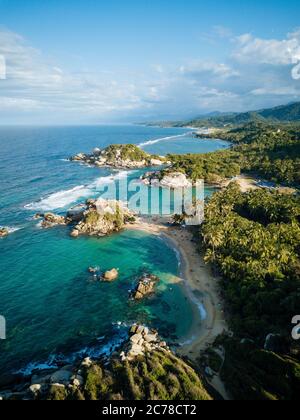 Parc national de Tayrona, département de Magdalena, Caraïbes, Colombie, Amérique du Sud Banque D'Images