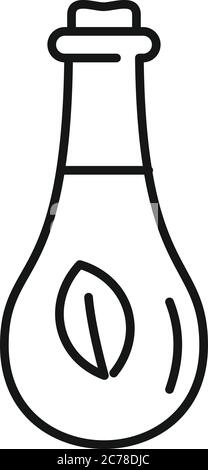 Icône d'huile liquide du flacon. Icône vectorielle de vecteur d'huile liquide pour flacon pour la conception de la bande isolée sur fond blanc Illustration de Vecteur