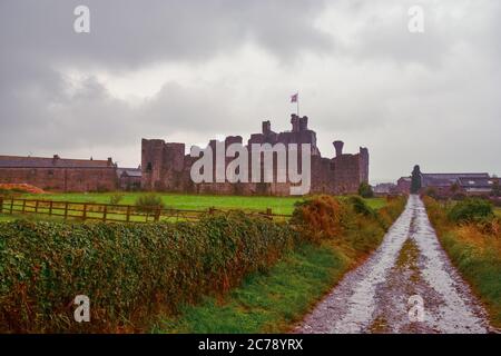 Château de Middleham, la maison d'enfance de Richard III, à Wensleydale, dans le Yorkshire Banque D'Images