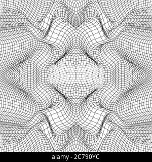 Motif géométrique bas en poly linéaire sans couture Illustration de Vecteur