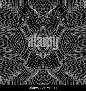 Motif géométrique bas en poly linéaire sans couture Illustration de Vecteur