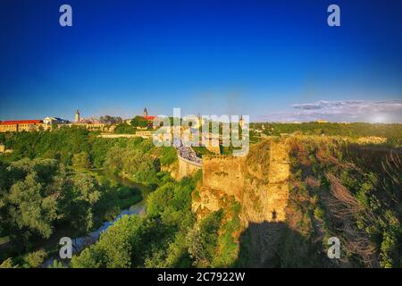 Château médiéval de Kamenetz-Podolsk. Ukraine. formulaire général Banque D'Images