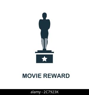 Icône de récompense de film. Un élément simple de la collection cinéma. Icône Creative Movie Reward pour la conception Web, les modèles, les infographies et bien plus encore Illustration de Vecteur