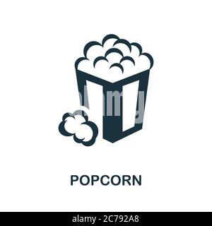 Icône pop-corn. Un élément simple de la collection cinéma. Icône Creative Popcorn pour la conception de sites Web, les modèles, les infographies et plus encore Illustration de Vecteur