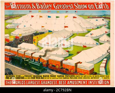 L'affiche Barnum & Bailey Greatest Show on Earth, vers 1899 Banque D'Images