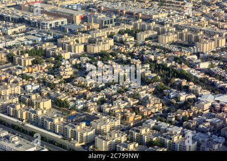 Riad, Arabie Saoudite, février 14 2020: Vue aérienne de Riyad centre-ville en Arabie Saoudite. Des photos ont été prises du Skybridge dans la tour du Royaume Banque D'Images