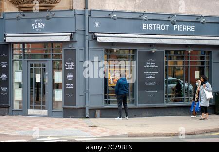 La chaîne de restaurants française Bistrot Pierre ferme en permanence 6 restaurants dont un à Leicester City, ce qui fait 123 licenciements. Banque D'Images