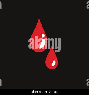 icône de la goutte de sang, illustration vectorielle Illustration de Vecteur