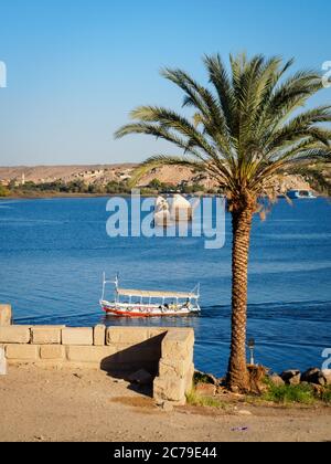 paysage près d'assouan sur l'île de philae Banque D'Images