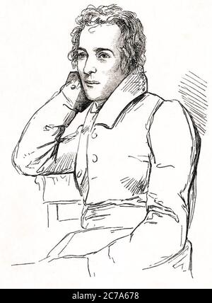HEINRICH HEINE (1797-1856) poète et écrivain allemand Banque D'Images