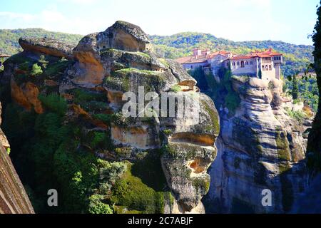 Les montagnes Meteora en Grèce Banque D'Images