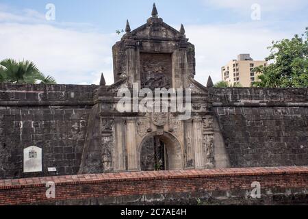 Manille, Philippines - 4 janvier 2017 : fort Santiago à Intramuros Banque D'Images