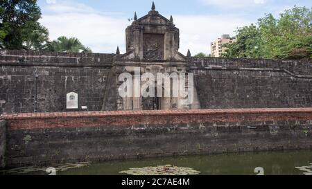 Manille, Philippines - 4 janvier 2017 : fort Santiago à Intramuros Banque D'Images